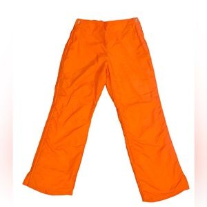 Vintage Down East Skiwear Orange Zip Off Ski Pants Size XL